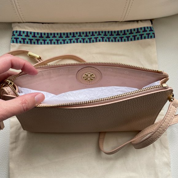 COPY - Tory Burch Small slim cross body leather bag, light pink-peach - Picture 5 of 10